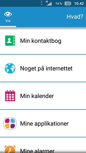 Scroll til og vælg Min kontaktbog
