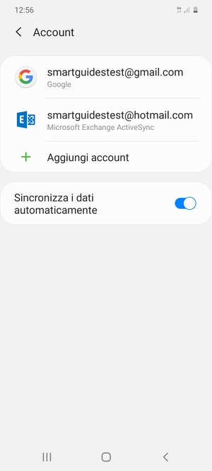 Seleziona il tuo account Google
