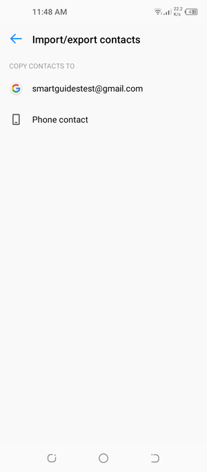 Select your Google account