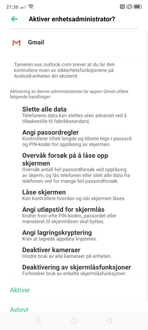 Velg Aktiver