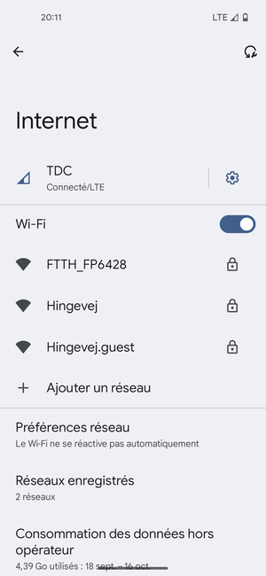 Sélectionnez le réseau sans fil auquel vous souhaitez vous connecter