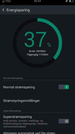 Velg Strømstyringsinnstillinger