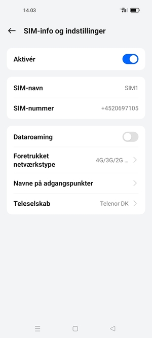 Vælg Foretrukket netværkstype