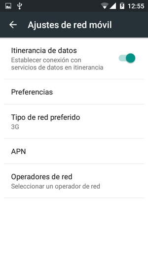 Activar o desactivar Itinerancia de datos
