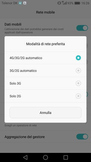Seleziona la tua opzione preferita