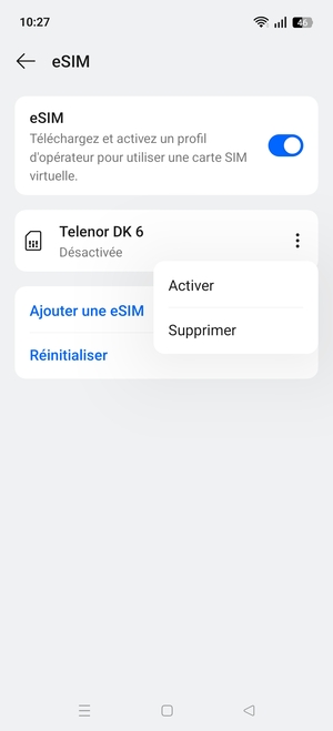 Sélectionnez  Activer