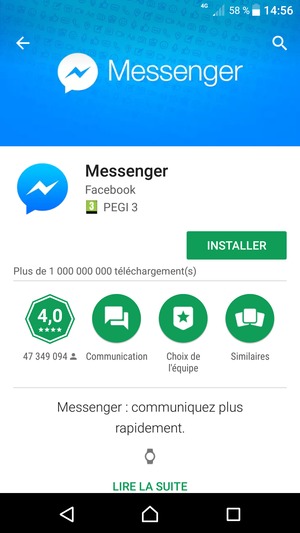 Sélectionnez INSTALLER