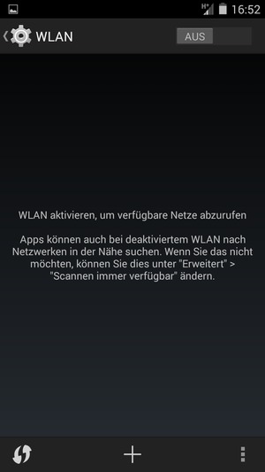 Schalten Sie WLAN ein