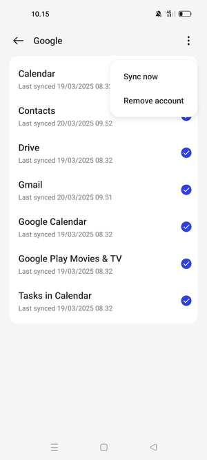 Select Sync now