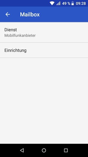 Wählen Sie Einrichtung
