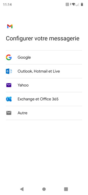 Sélectionnez Outlook, Hotmail et Live