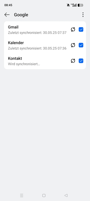 Ihre Kontakte von Google werden nun auf Ihr OPPO synchronisiert