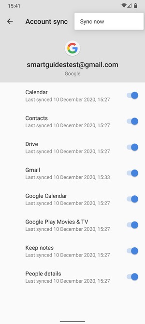 Select Sync now