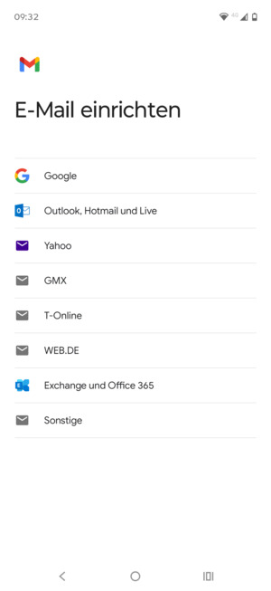 Wählen Sie Outlook, Hotmail und Live