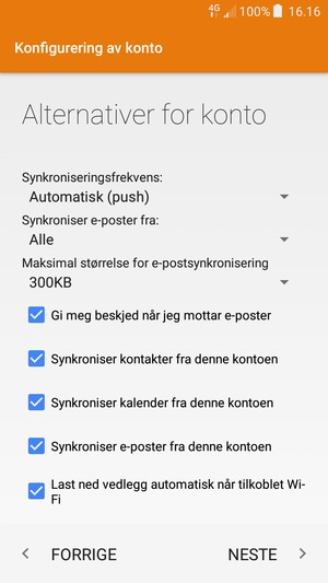 Velg NESTE