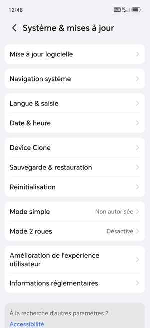 Sélectionnez Mise à jour logicielle