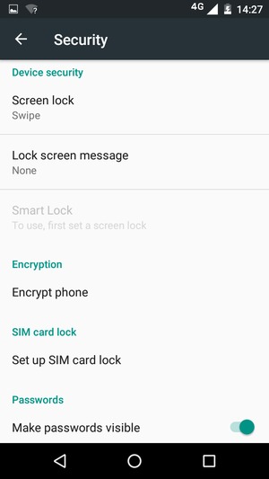 Select Set up SIM card lock