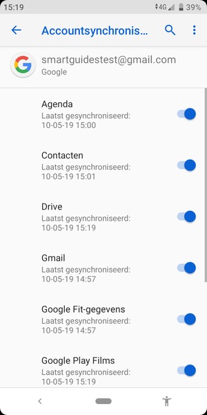 Selecteer de Menu-knop