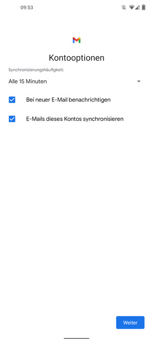 Wählen Sie Weiter