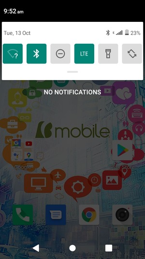 Slide down the top menu again