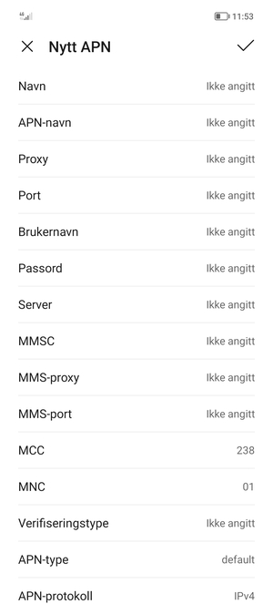 Skriv inn MMS-informasjon