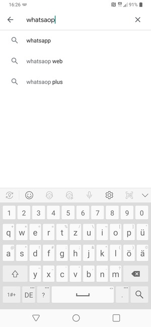 Geben Sie den Namen der App ein und wählen Sie Suchen