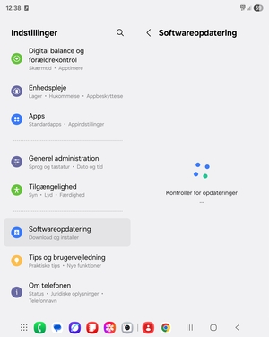 Afvent at søgningen er afsluttet