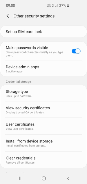 Select Set up SIM card lock