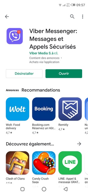 Sélectionnez Ouvrir
