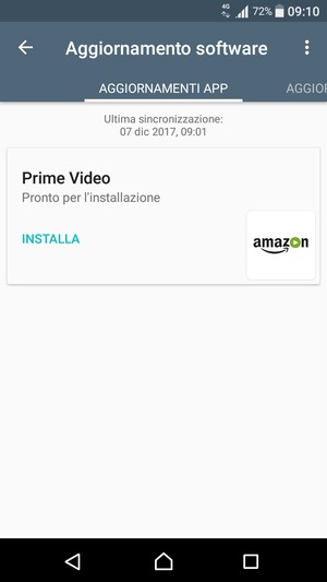 Seleziona AGGIORNAMENTI DI SISTEMA