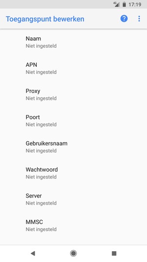 Voer internetgegevens in