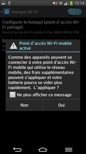 Sélectionnez Oui