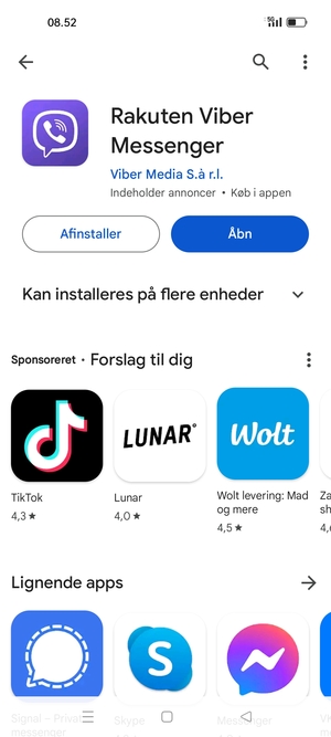 Vælg Åbn