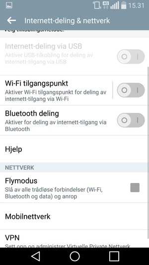 Bla til og velg Mobilnetværk