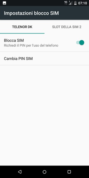 Seleziona Public e Cambia PIN SIM