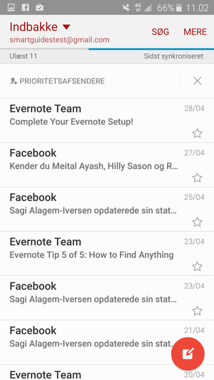 Din Gmail/Hotmail er klar til brug