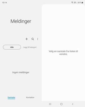 Velg menyknappen