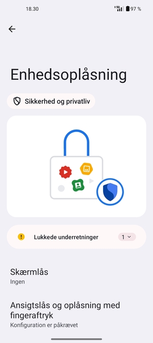Vælg Skærmlås
