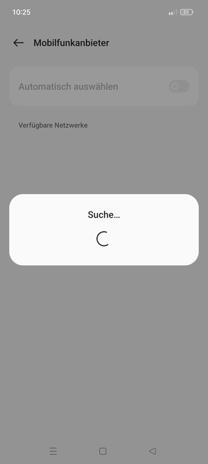 Warten Sie, bis die Suche abgeschlossen ist