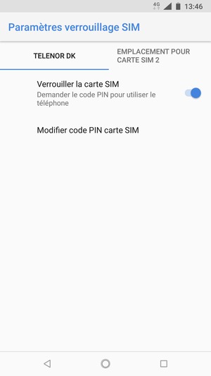 Sélectionnez Public puis Modifier code PIN carte SIM
