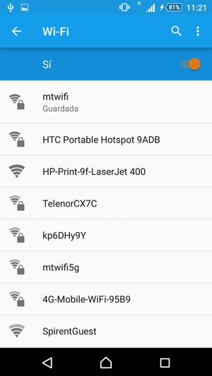 Ahora está conectado a la red Wi-Fi