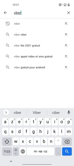 Saisissez le nom de l'appli et sélectionnez Rechercher