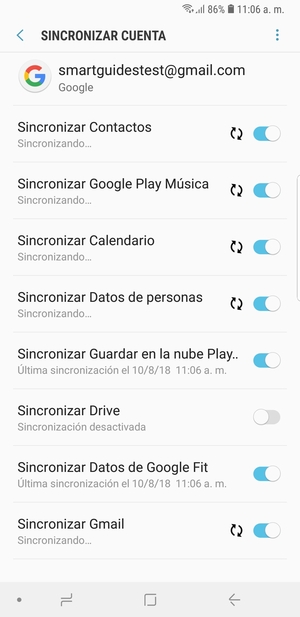 Su información será sincronizada