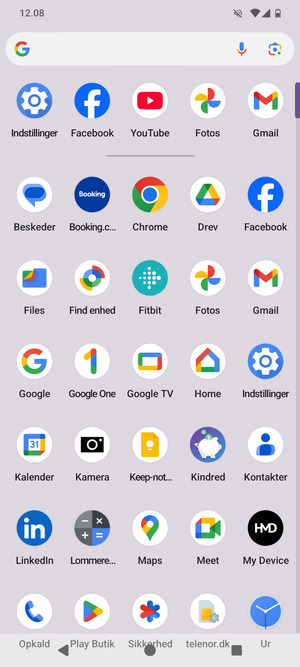 Vælg Indstillinger