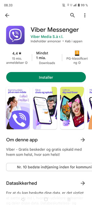Vælg Installer