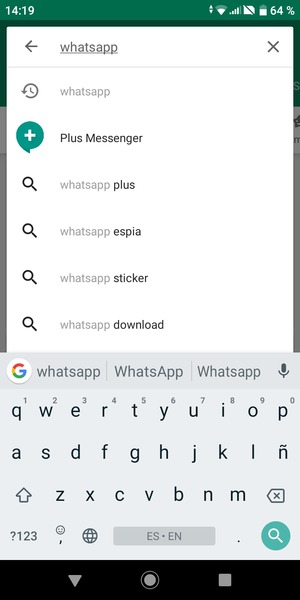 Introduzca el nombre de la aplicación y seleccione Buscar