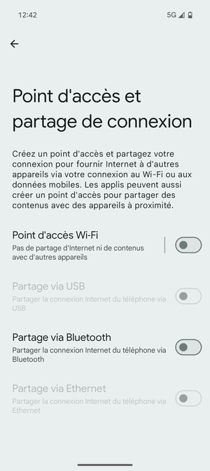 Sélectionnez Point d'accès Wi-Fi