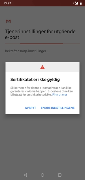 Velg ENDRE INNSTILLINGENE