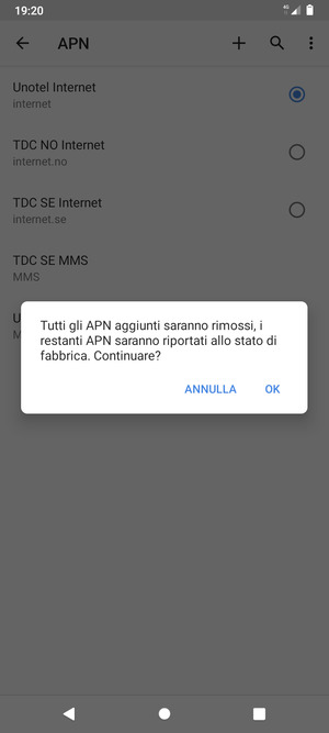Seleziona OK