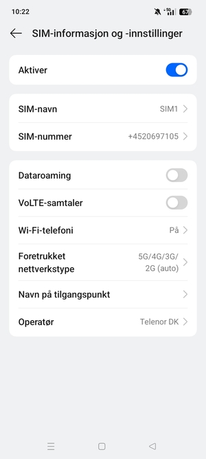 Velg Foretrukket nettverkstype